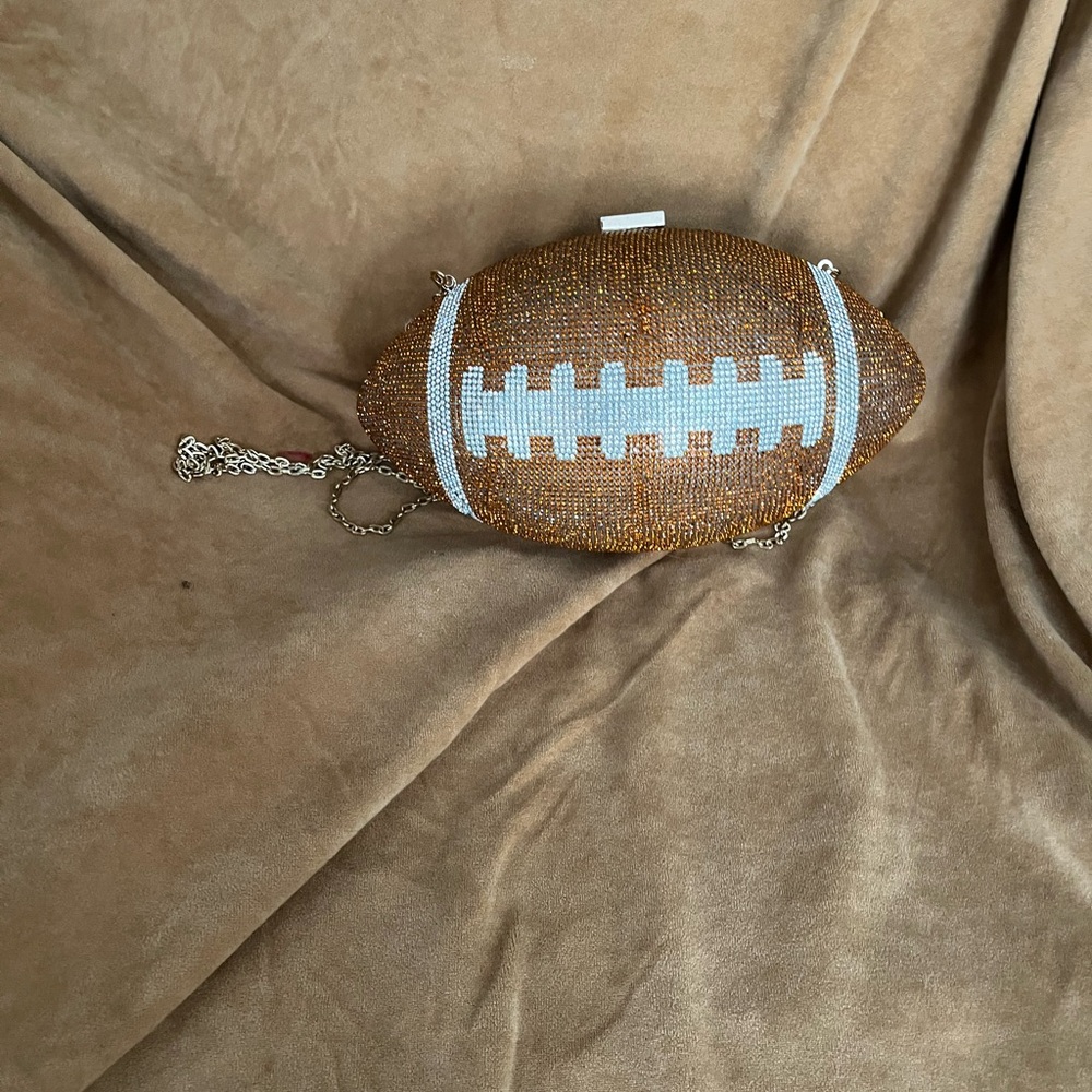 Football Shaped Beaded Clutch